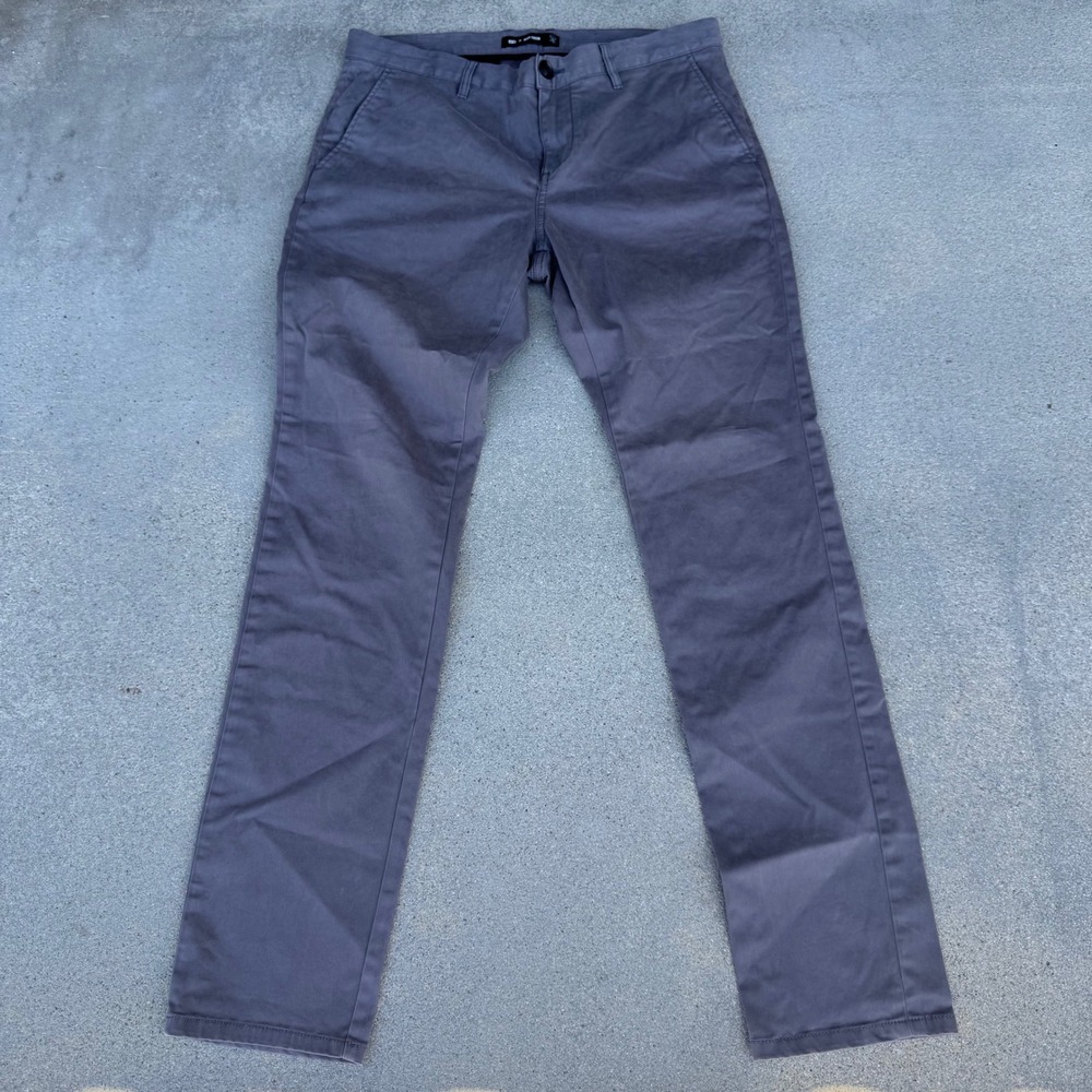 BP x Alex Costa Mens Slim Fit Chino Pants Grey 32x32 Stretch‎ Cotton Trousers